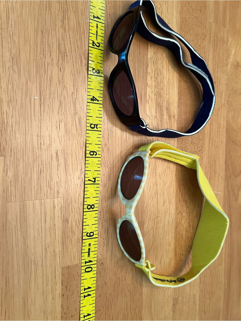Baby Elastic Strap Sunglasses - Yellow & Navy
